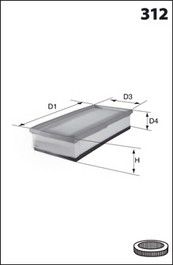 LUCAS FILTERS Ilmansuodatin LFAF283